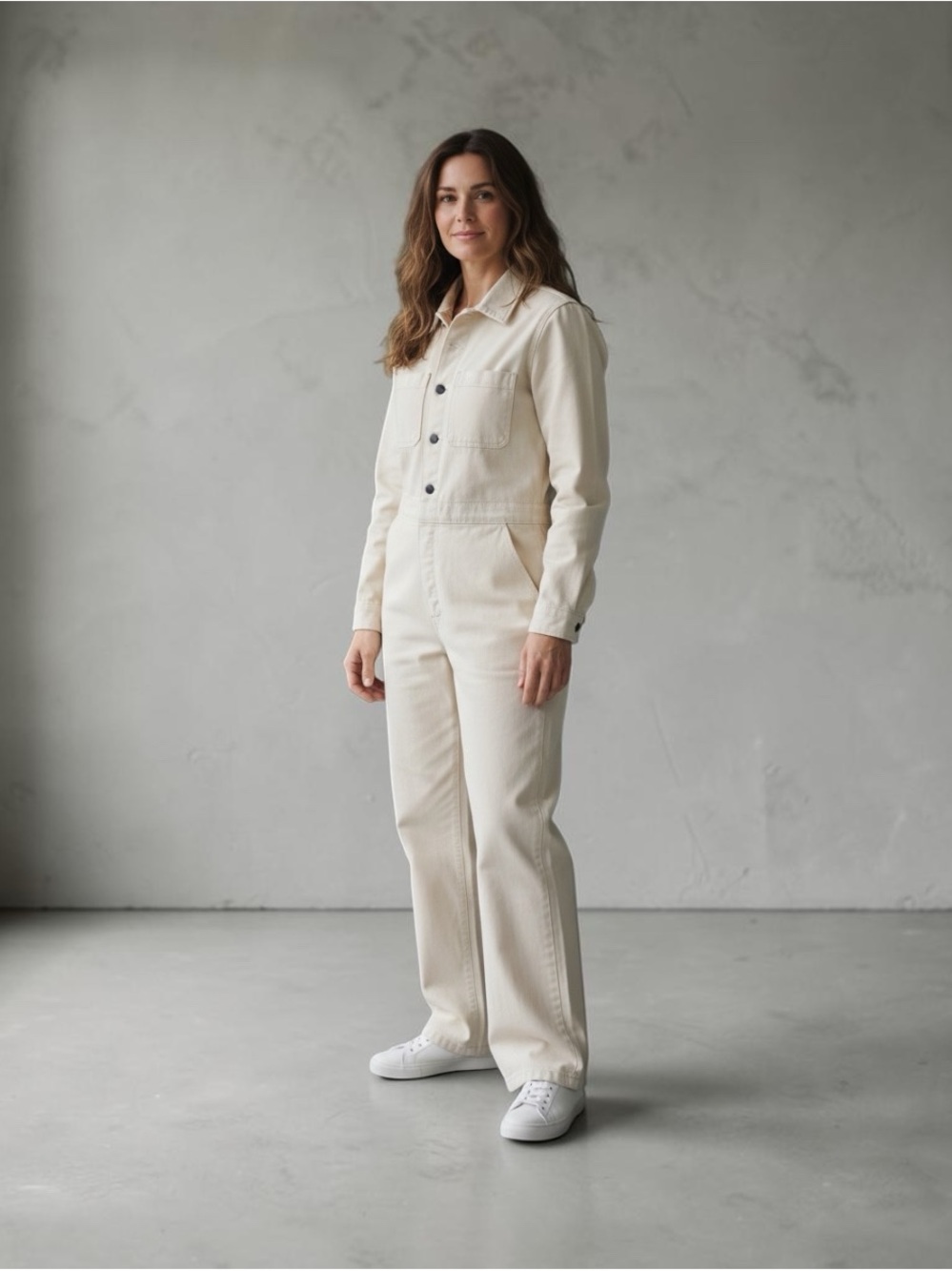 Sandy Liang Off-White Utility Jumpsuit